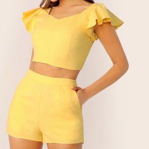 yellow two piece set